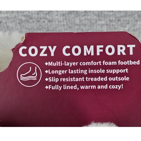 MUK LUKS WOMEN’S GRAY KNIT SLIPPER BOOTS – SIZE S (5–6) – NDOOR/OUTDOOR SOLE - Picture 8 of 10